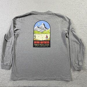 Patagonia Responsibili-Tee  Shirt Mens XL Gray Bear Witness Defend Public Lands